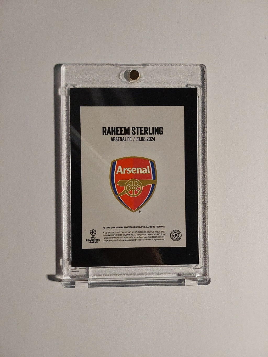 Topps Gere We Go 2023-24 Raheem Sterling Arsenal Parallel 16/49 Refractor Rare – Bild 2