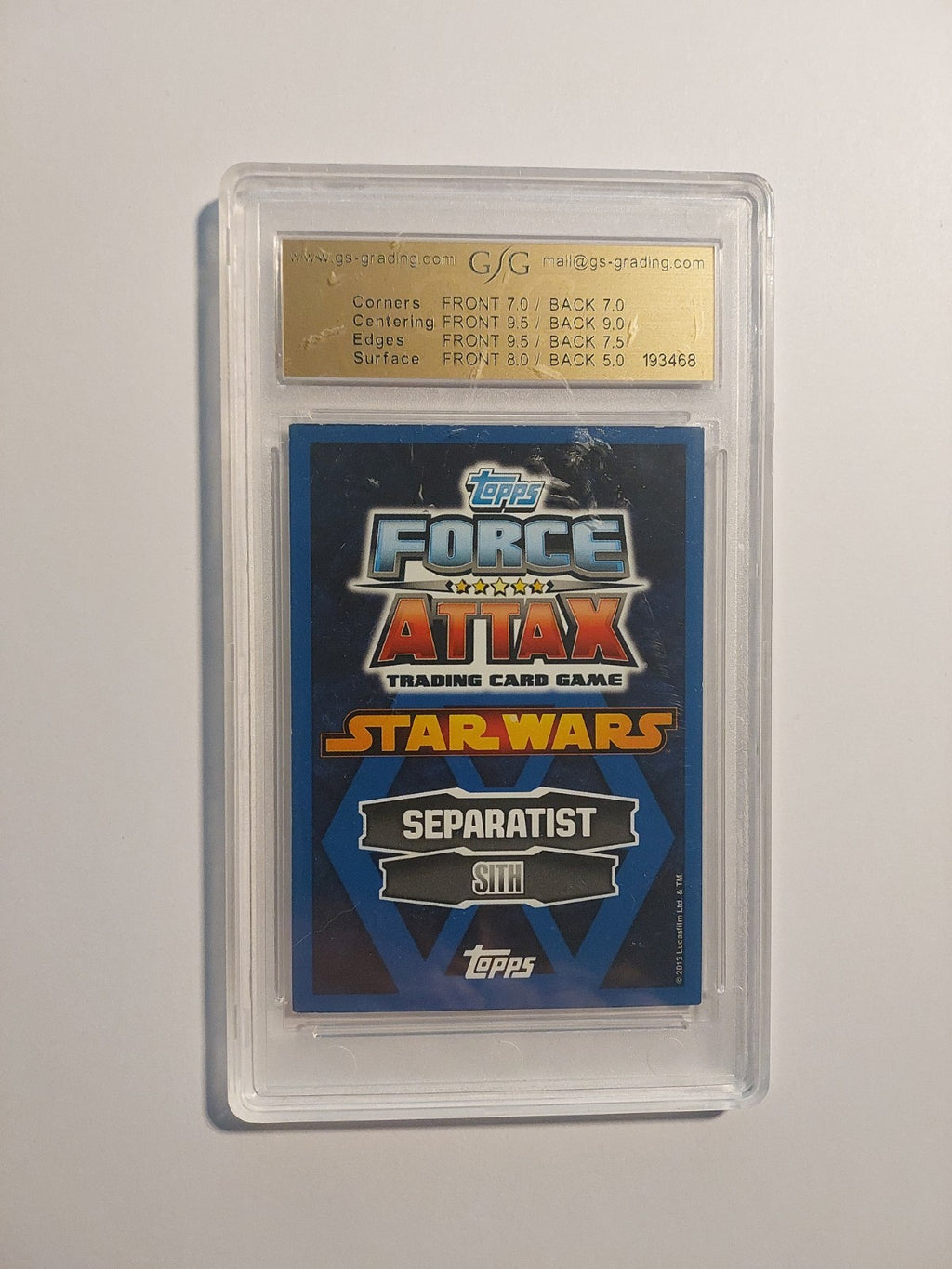 Topps Star Wars 2013 General Grievous Sith Separatisten GSG 6.5 = PSA Parallel – Bild 2