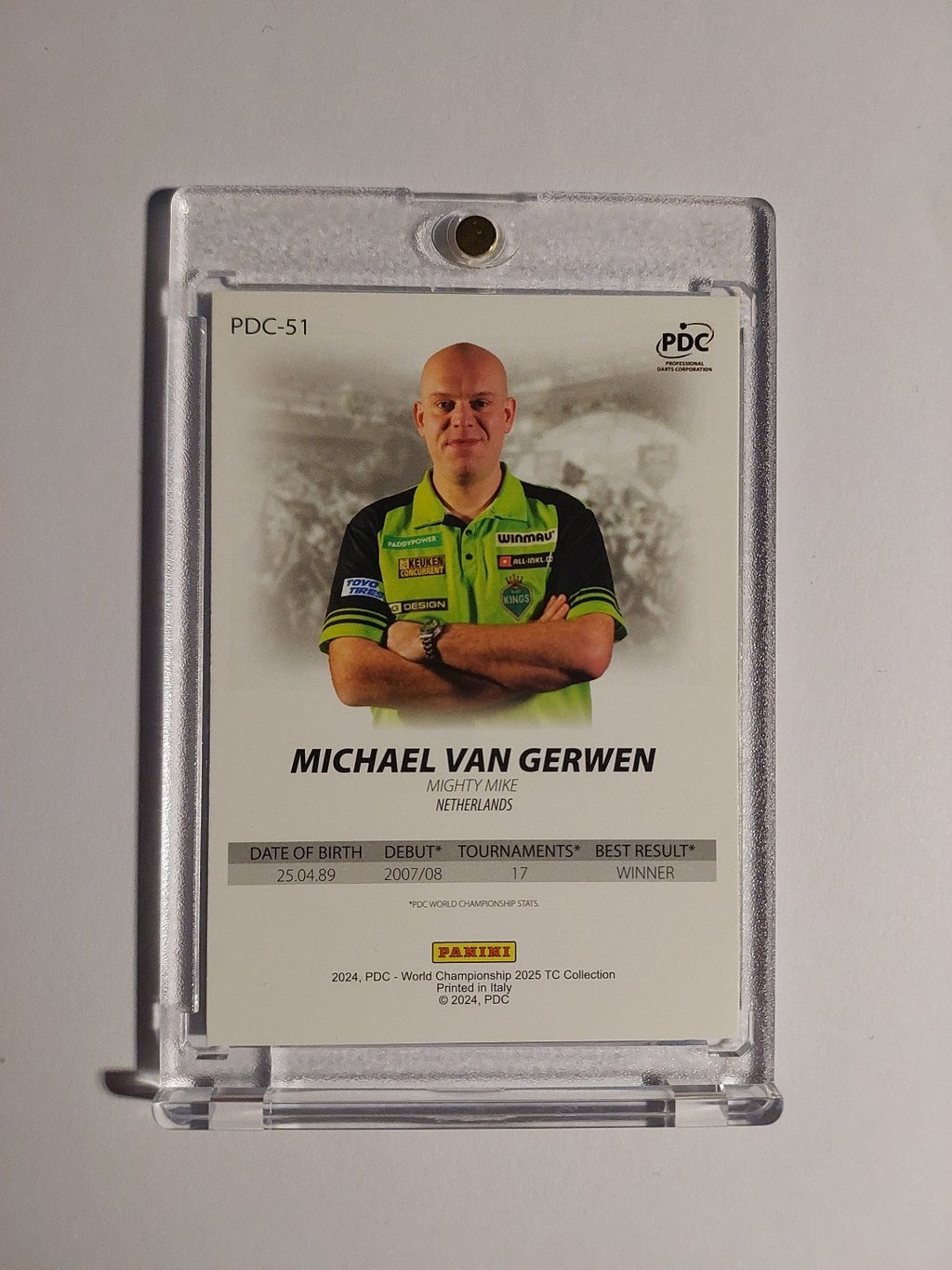Panini DPC World Championship 2025 First Edition Michael Van Gerwen Parallel Hit – Bild 2