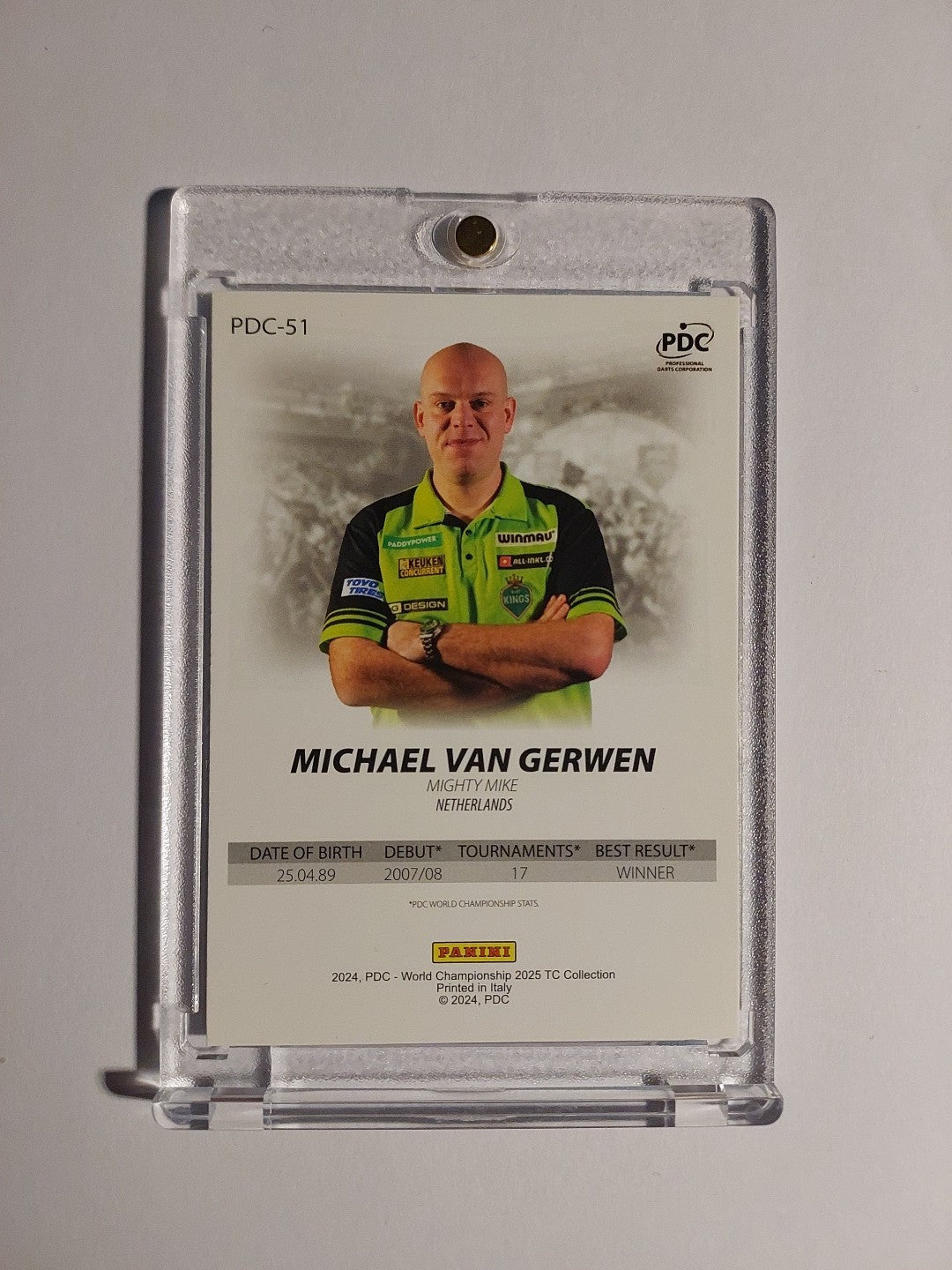 Panini DPC World Championship 2025 First Edition Michael Van Gerwen Parallel Hit – Bild 2