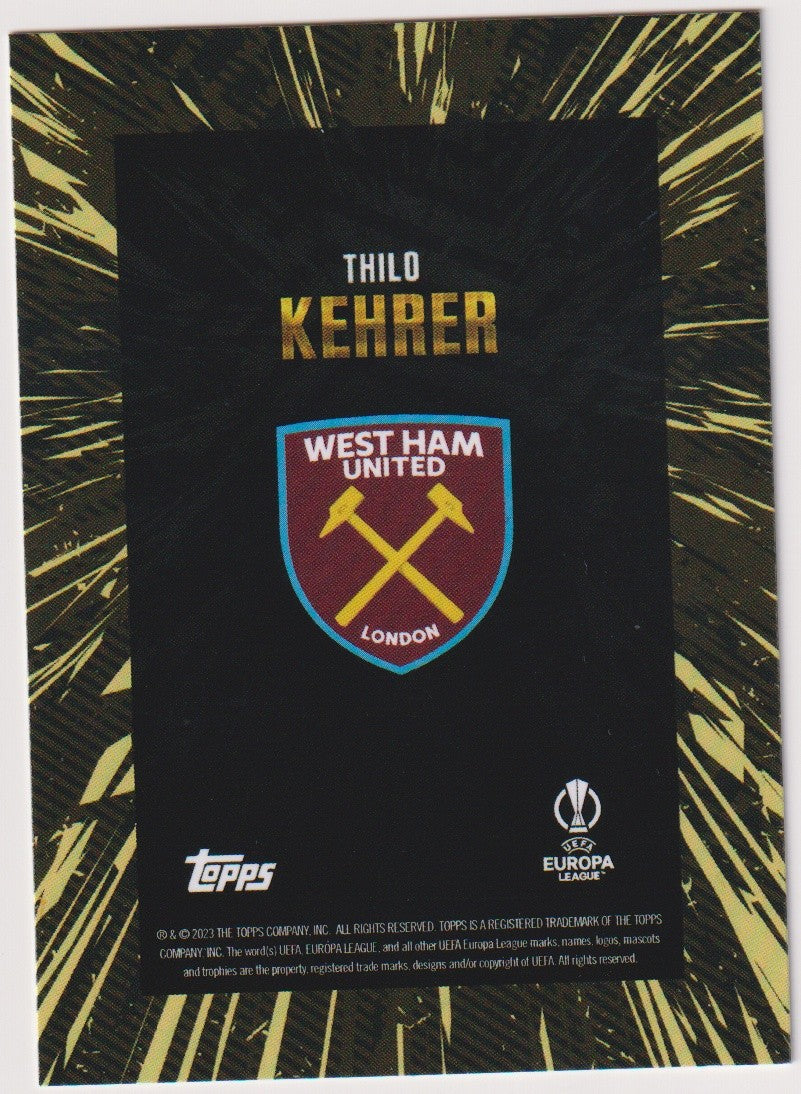 Topps X WHIP 2022-23 Thilo Kehrer West Ham United Parallel Rare – Bild 2