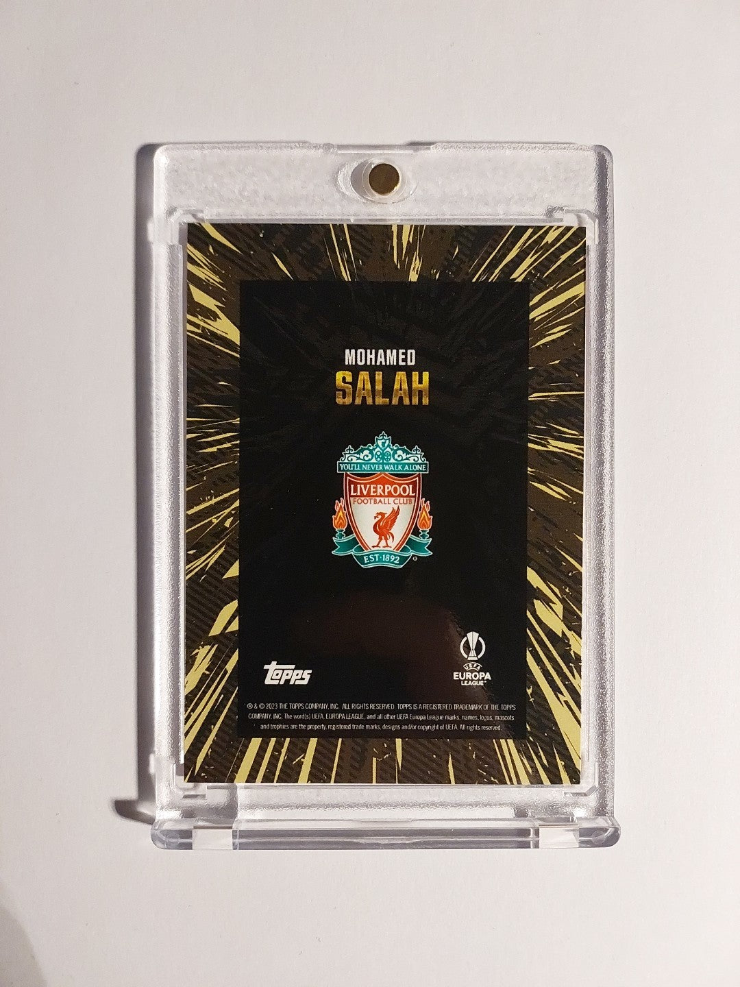 Topps UCC Gold 2022-23 Mohamed Salah Liverpool Parallel Elite Ultra Rare Hit – Bild 2