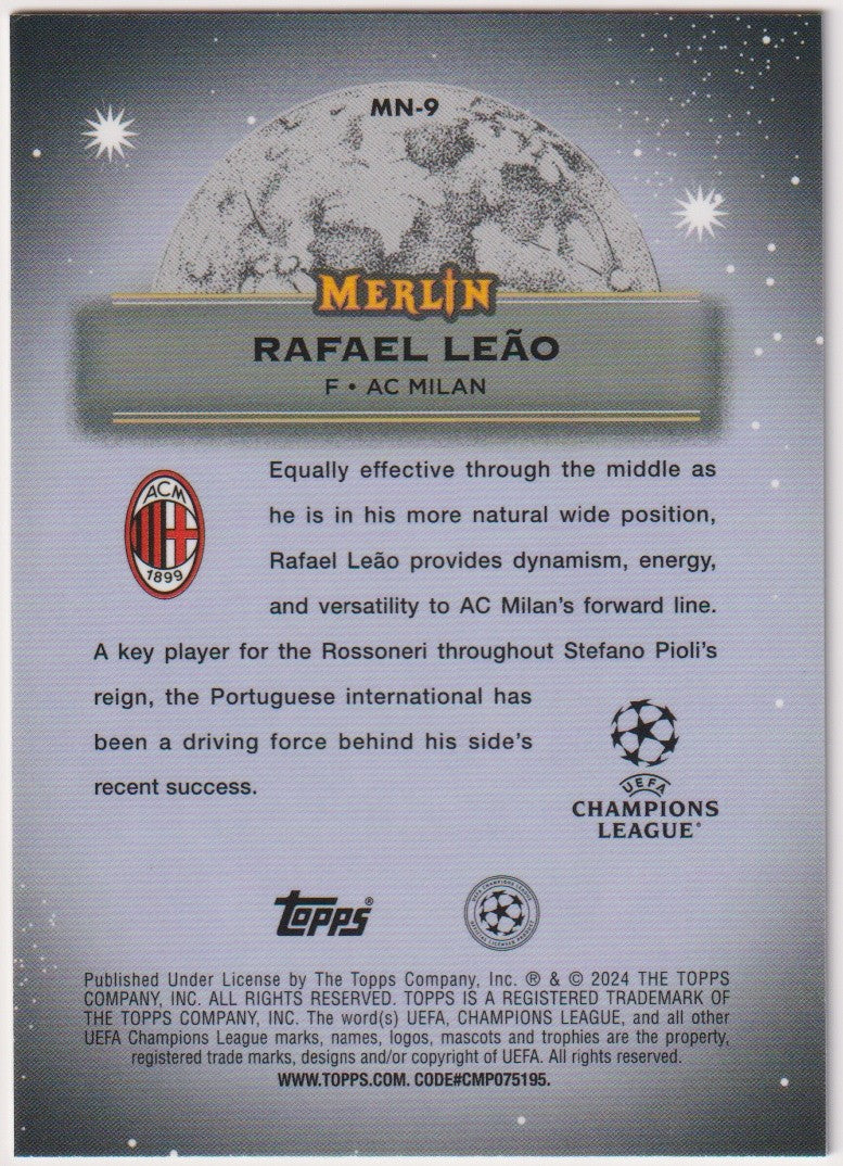 Topps Mystic Nights 2023-24 Rafael Leão AC Milan Parallel Rare Nr. MN-9 – Bild 2