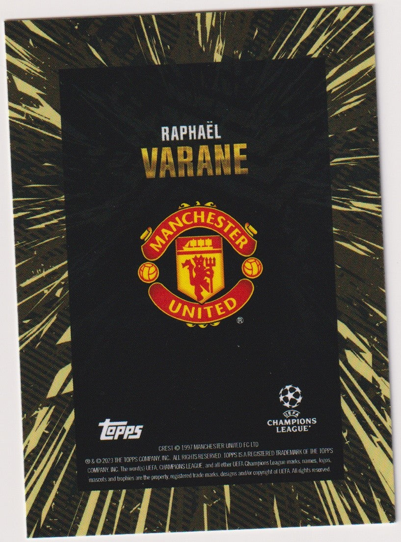 Topps Champions League 2022-23 Raphaël Varane Manchester United Parallel Rare – Bild 2
