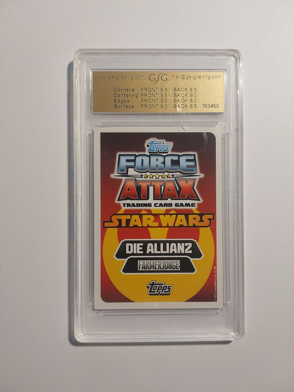 Topps Star Wars 2013 Luke Skywalker Rebellen Limited Edition GSG 8.5 = PSA LE1 – Bild 2