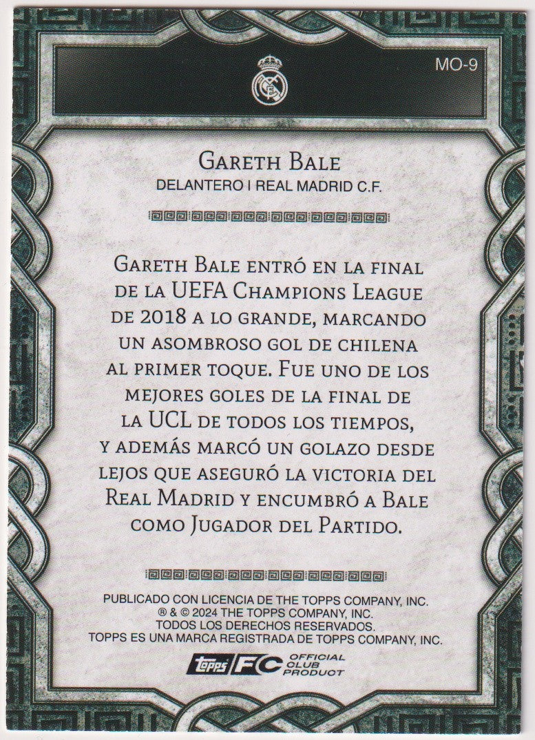 Topps MO-9 2024-25 Gareth Bale Real Madrid C.F. Parallel Rare MO-9 – Bild 2