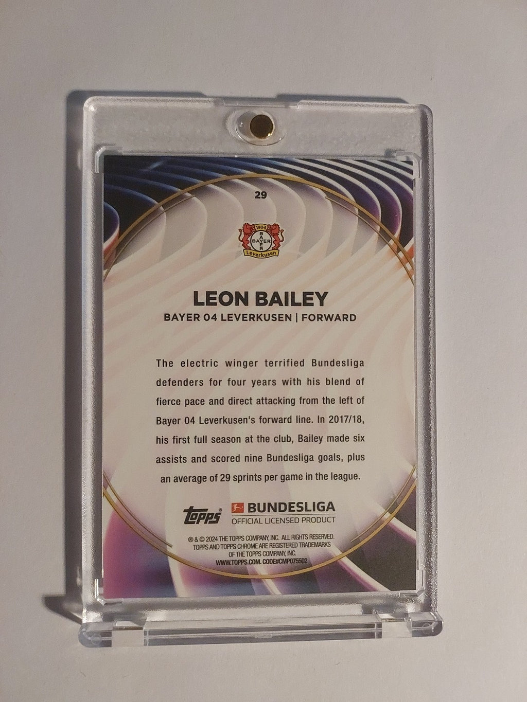 Topps 60 Jahre Bundesliga 2023-24 Leon Bailey Bayer Leverkusen Limited Parallel – Bild 2