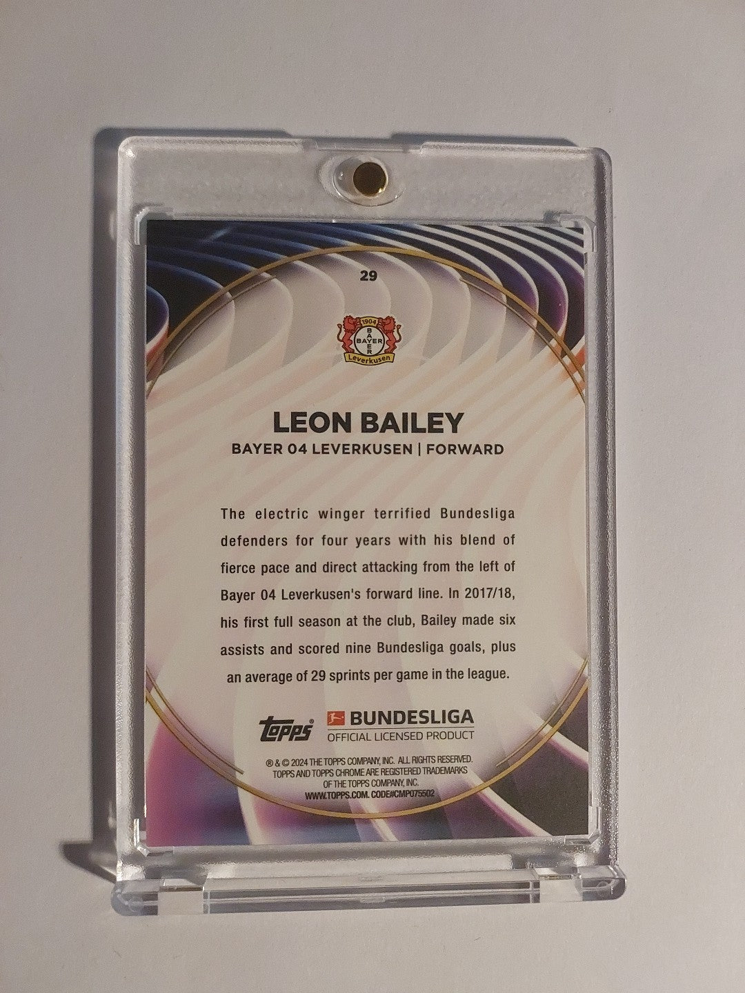Topps 60 Jahre Bundesliga 2023-24 Leon Bailey Bayer Leverkusen Limited Parallel – Bild 2