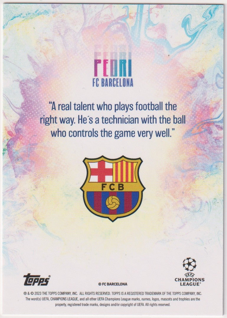 Topps Technique 2022-23 Pedri FC Barcelona Champions League Parallel Rare – Bild 2