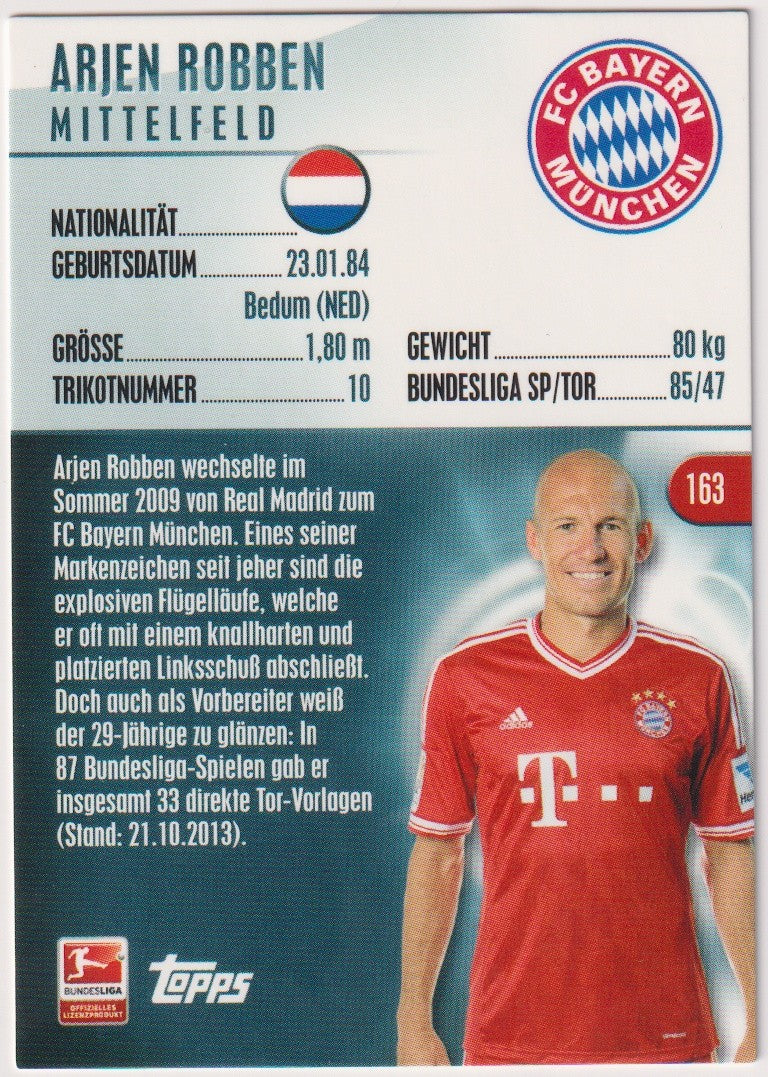 Topps Bundesliga 2013-14 Arjen Robben FC Bayern München Parallel Rare – Bild 2