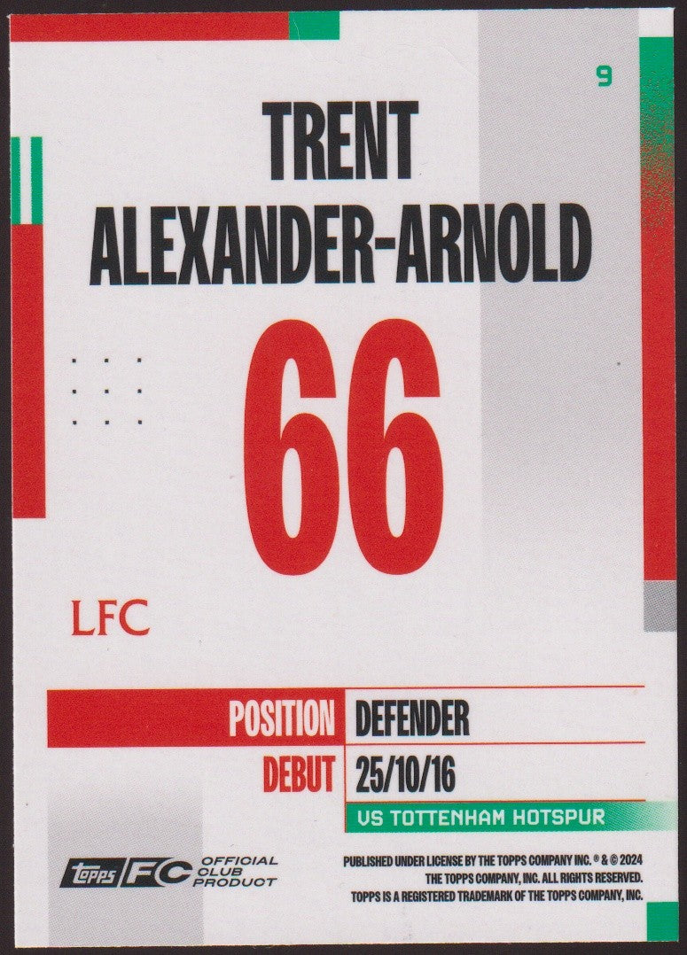 Topps Standard 2023-24 Trent Alexander-Arnold Liverpool FC LFC Parallel – Bild 2