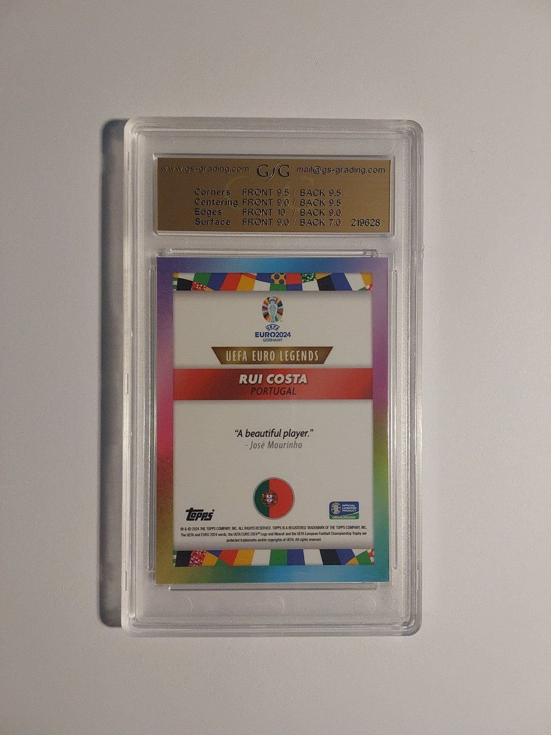 Topps Platinum 2023-24 Rui Costa Portugal Legend Parallel 4/5 GSG 8.5 = PSA Rare – Bild 2
