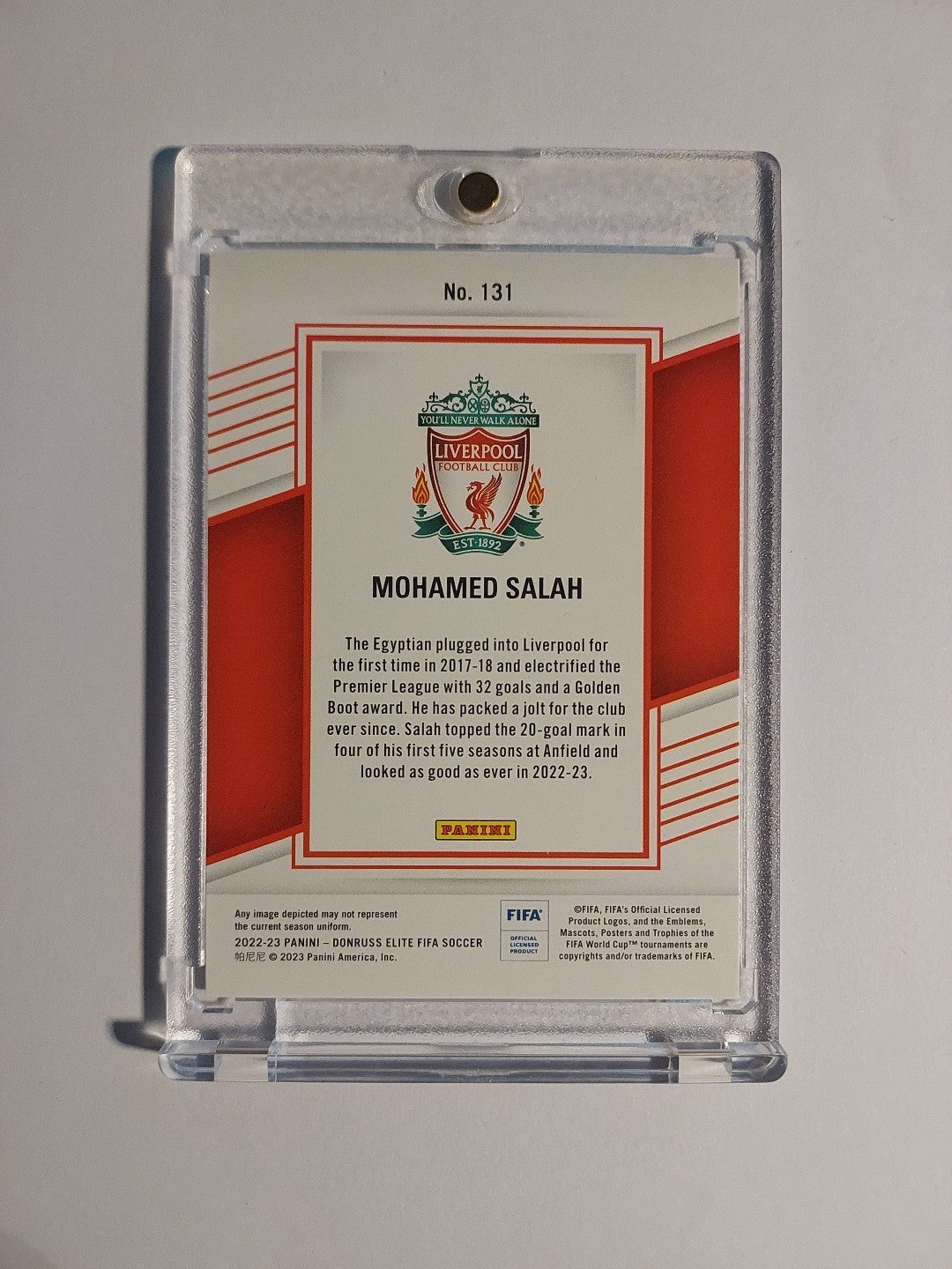 Panini Elite 2022-23 Mohamed Salah Liverpool Parallel Refractor Insert Rare Hit – Bild 2