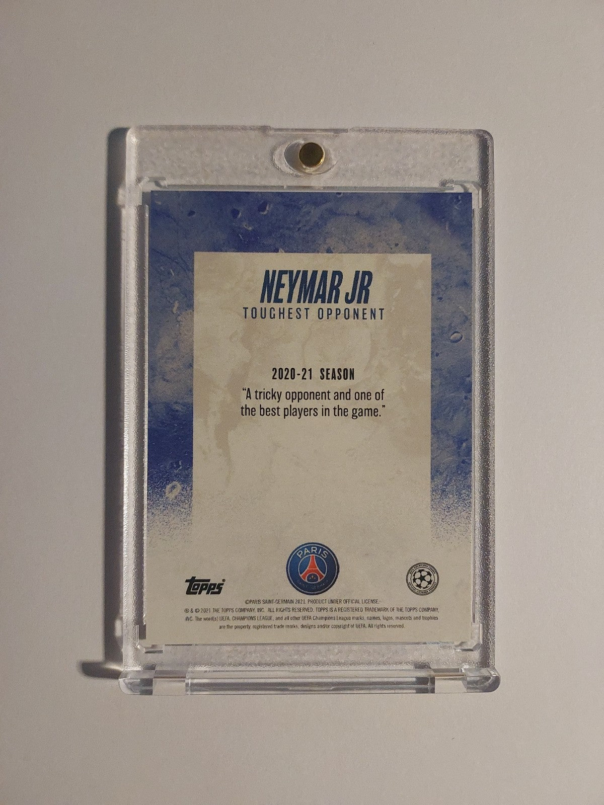 Topps UCC 2020-21 Neymar Jr Paris Saint-Germain Legend Blue Parallel Rare Hit – Bild 2