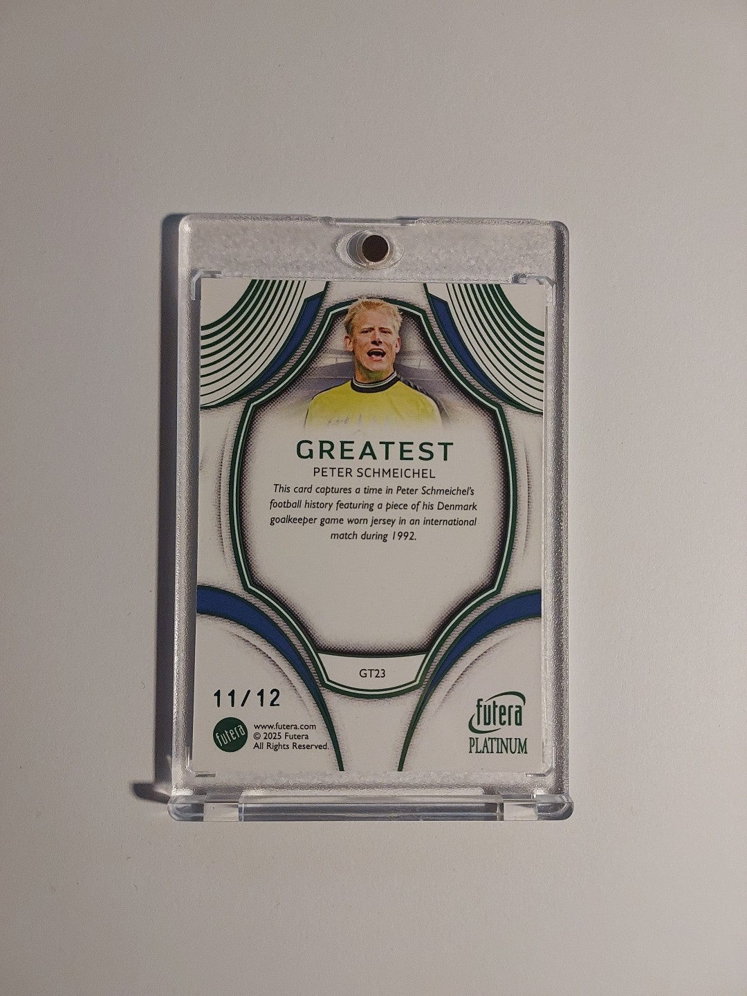 Futera Platinum 2025 Peter Schmeichel Manchester United Patch Relic Parallel /12 – Bild 2
