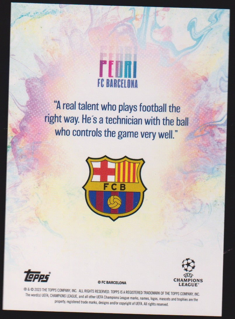 Topps Champions League 2022-23 Pedri FC Barcelona Standard Parallel Rare – Bild 2