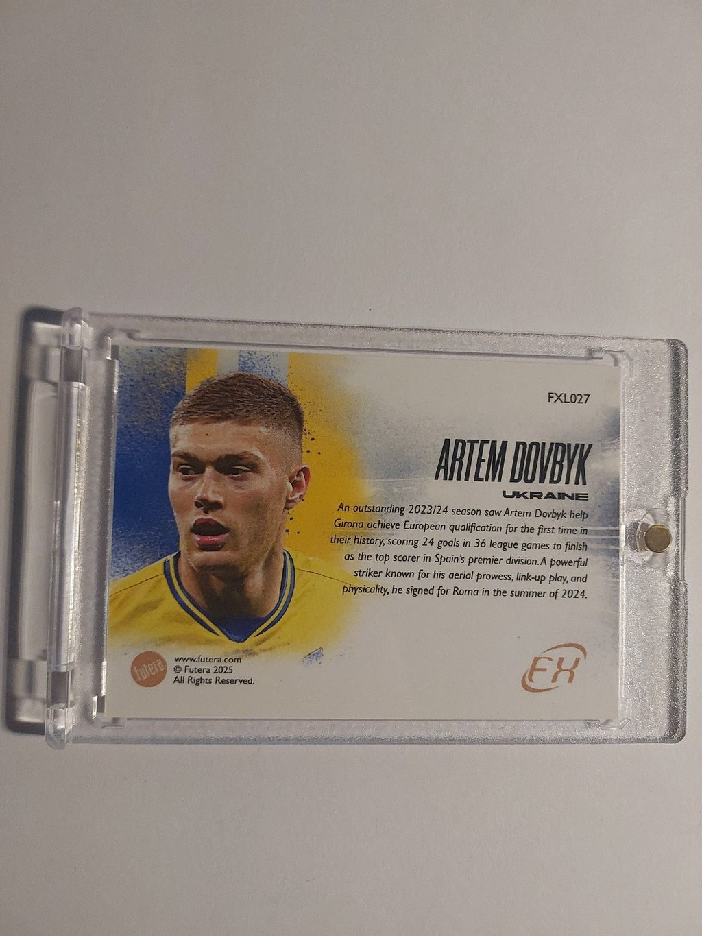Futera Unique 2024-25 Artem Dovbyk Ukraine AS Roma Parallel Rare Hit – Bild 2