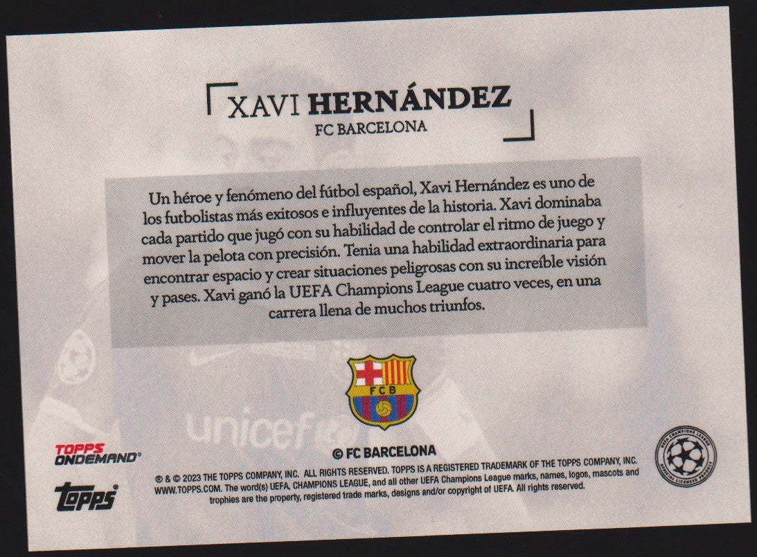 Topps Champions League 2022-23 Xavi Hernández FC Barcelona Ondemand Parallel – Bild 2