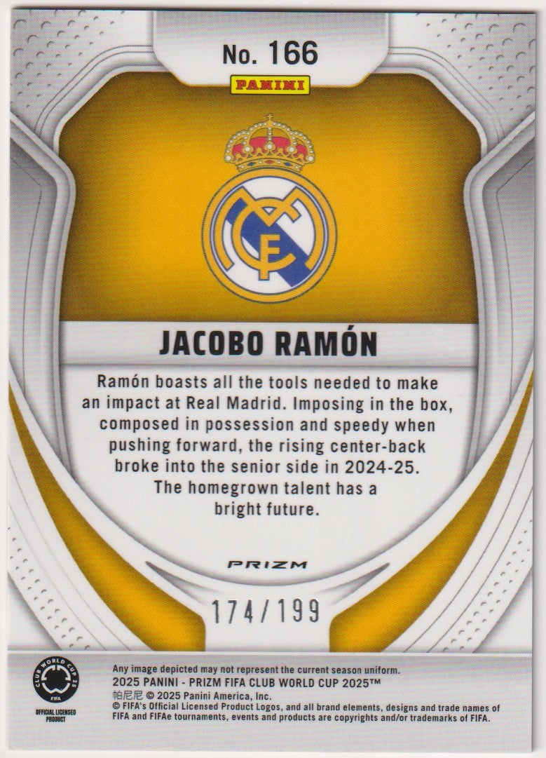Panini Prizm 2024-25 Jacob Ramón Rookie Real Madrid 2025 Panini Prizm FIFA – Bild 2