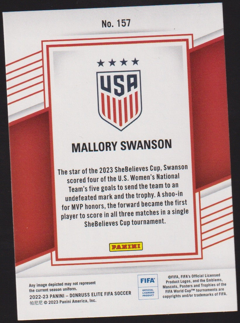 Panini 2022-23 Mallory Swanson United States Women's National Team Parallel – Bild 2
