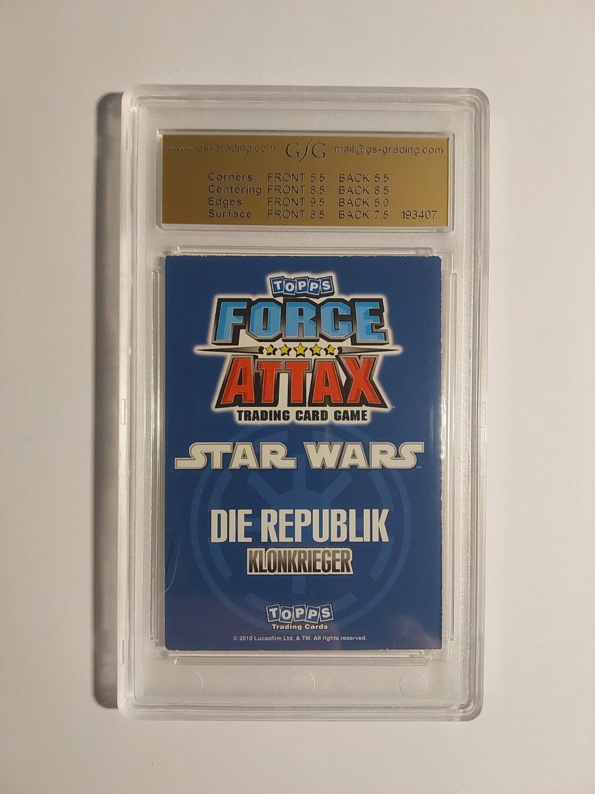 Topps Star Wars 2010 Klonkrieger Boil Republik GSG 6 = PSA Vintage Rare – Bild 2
