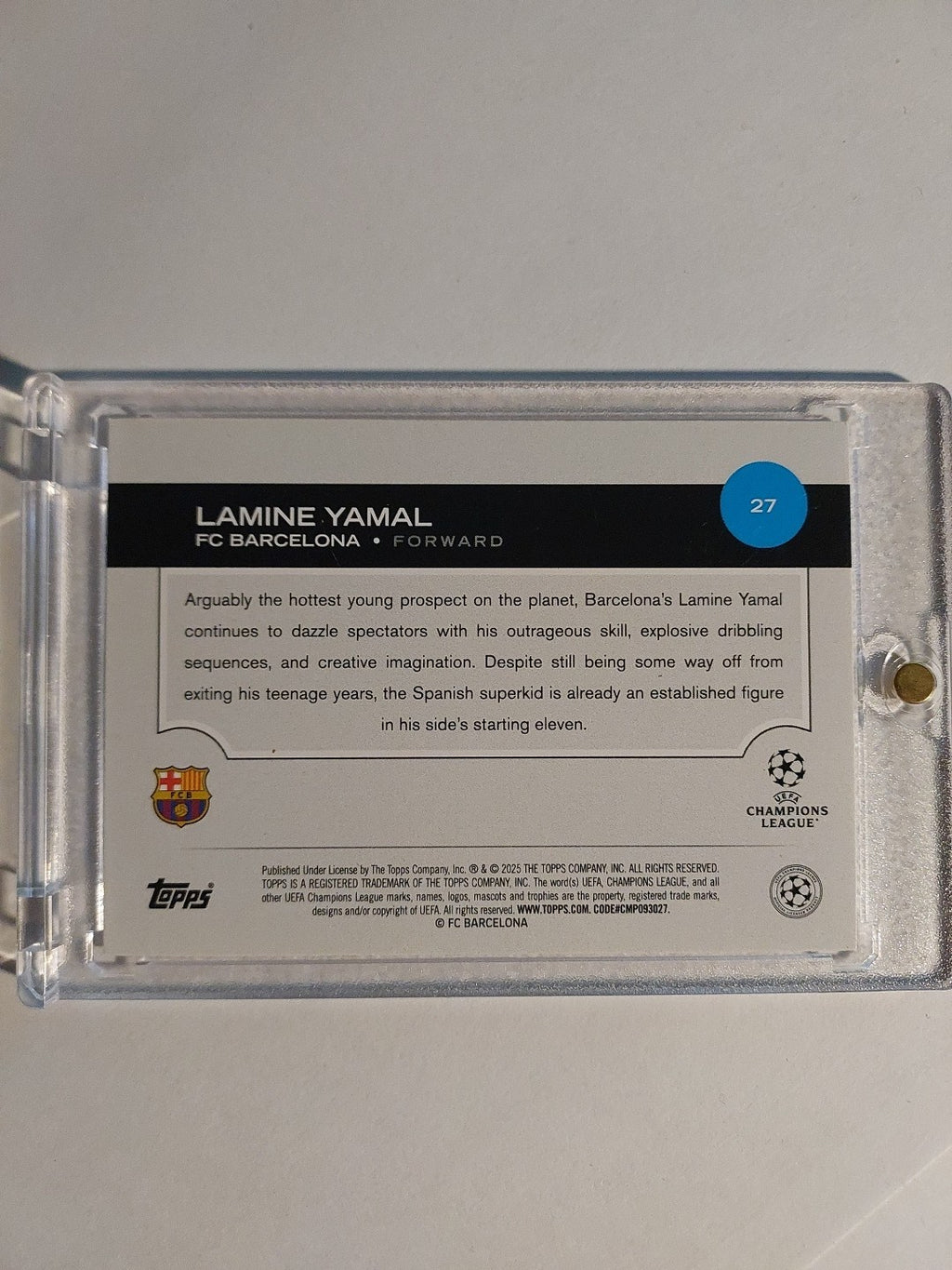 Topps UCC Flagship 2024-25 Lamine Yamal Barcelona Parallel Rookie Rare Hit – Bild 2