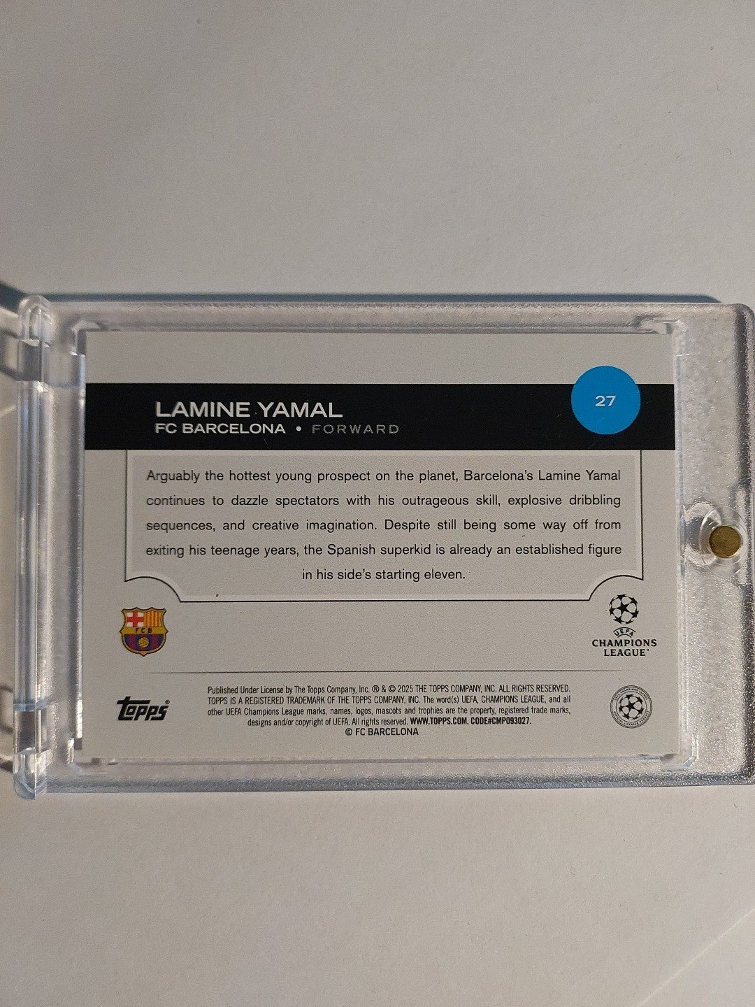 Topps UCC Flagship 2024-25 Lamine Yamal Barcelona Parallel Rookie Rare Hit – Bild 2