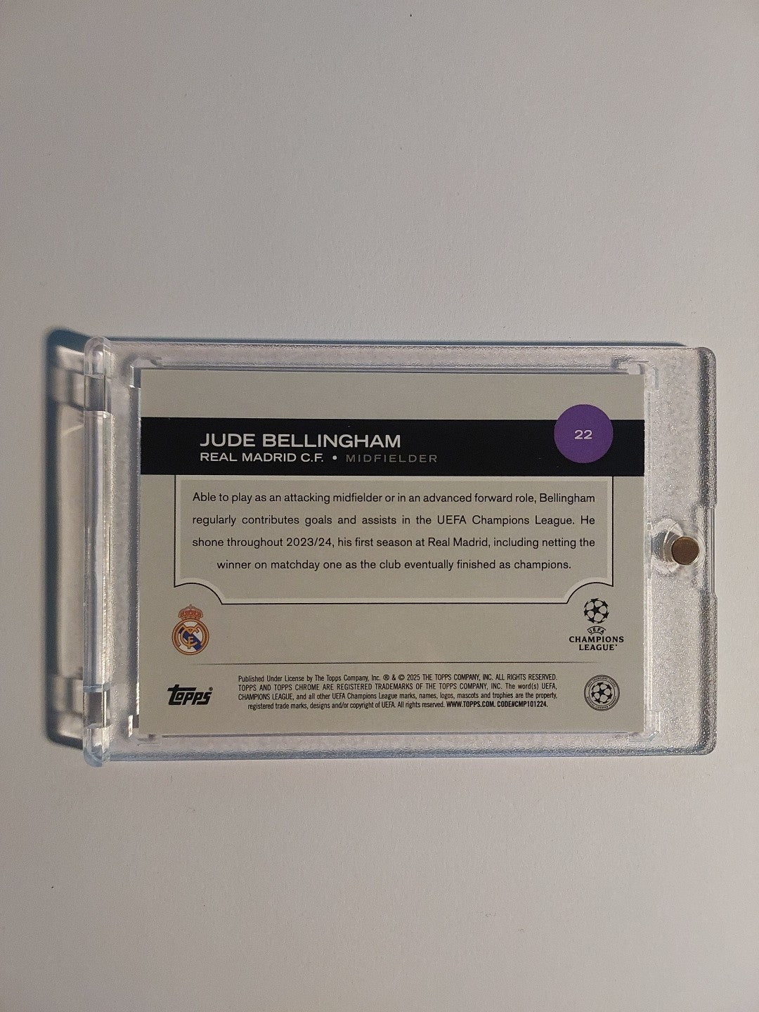 Topps Flagship 2024-25 Jude Bellingham Real Madrid Parallel 44/75 Refractor Rare – Bild 2