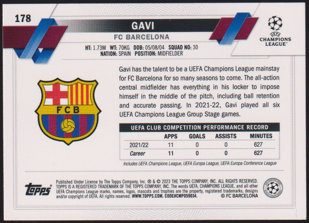 Topps 2021-22 Gavi Rookie FC Barcelona Parallel Rare – Bild 2