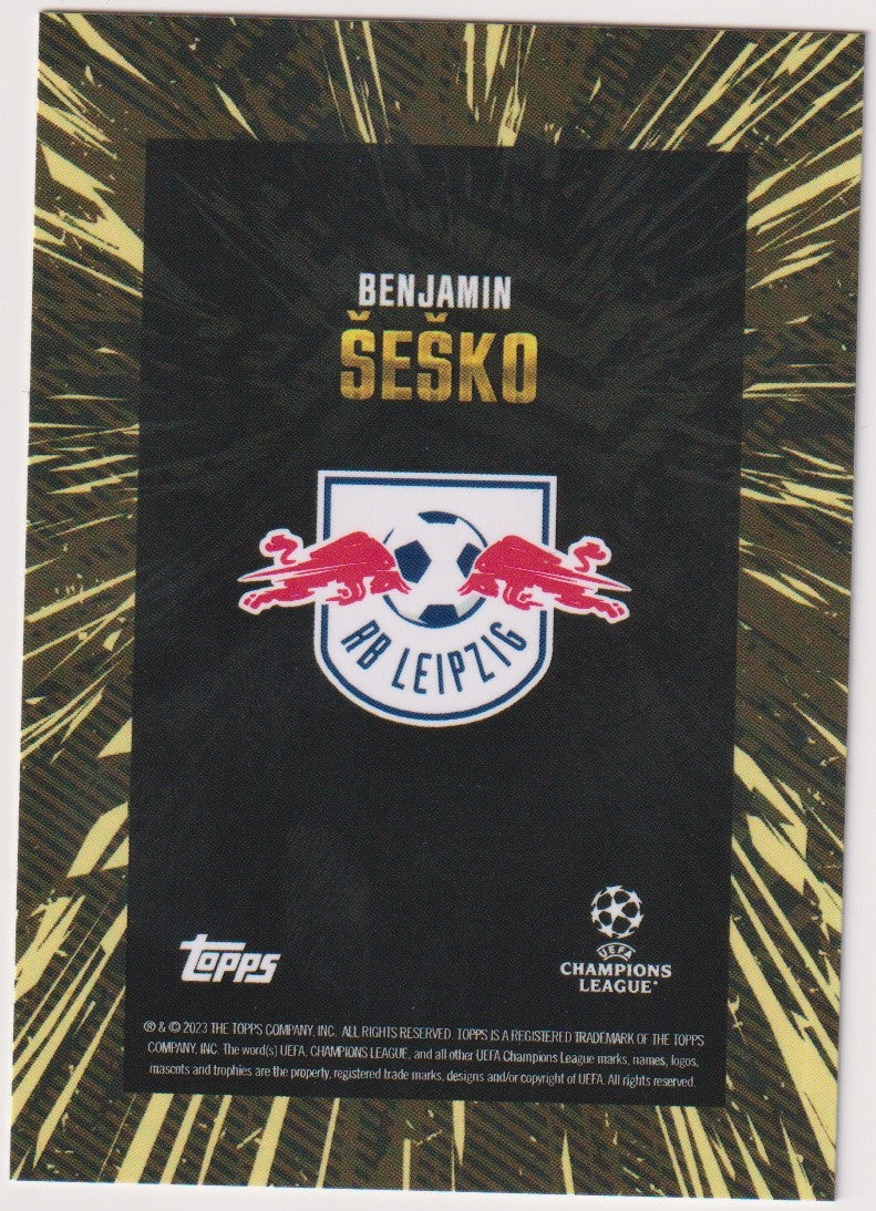 Topps UEFA Champions League Benjamin Šeško RB Leipzig Parallel Rare – Bild 2