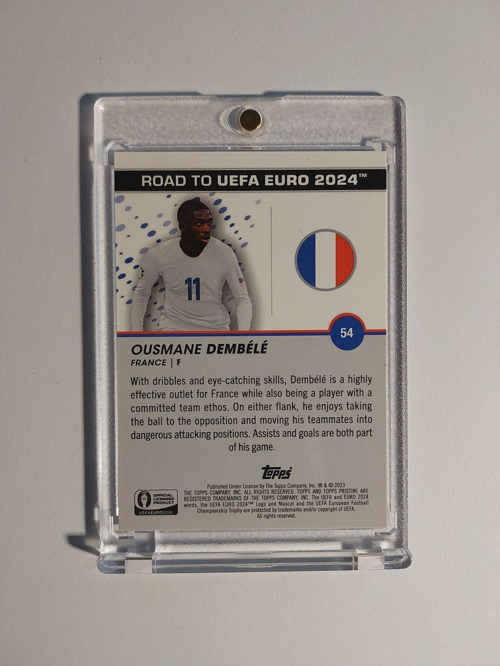 Topps UEFA Euro 2024 Ousmane Dembele Frankreich Parallel Rare Insert Hit – Bild 2