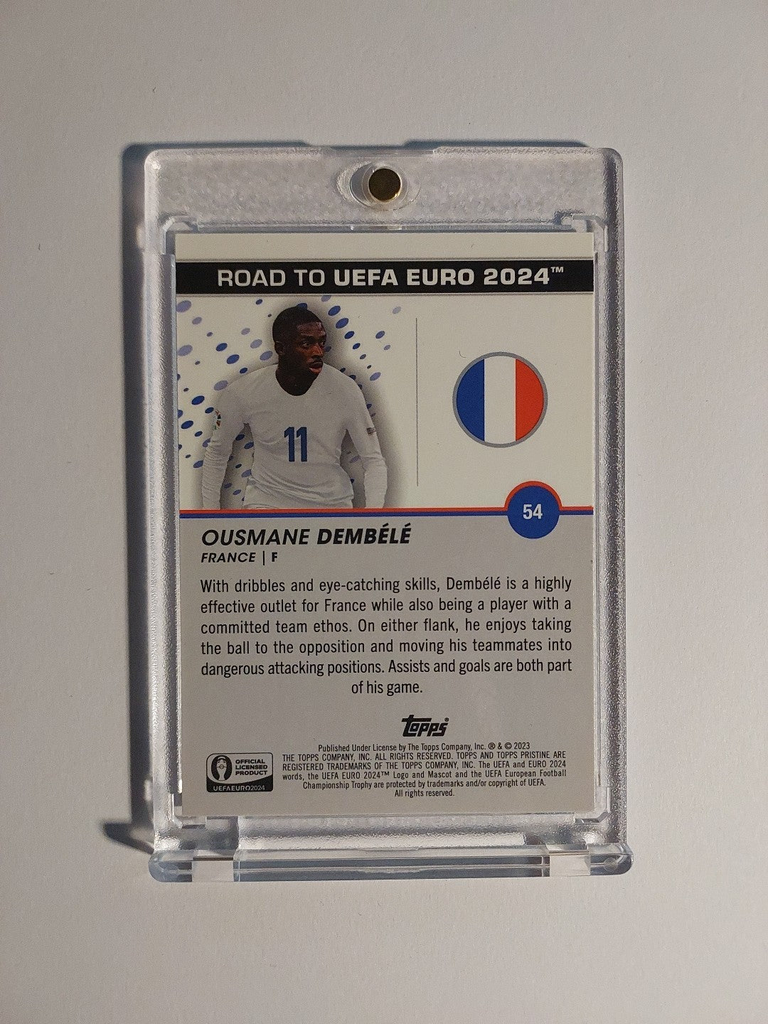 Topps UEFA Euro 2024 Ousmane Dembele Frankreich Parallel Rare Insert Hit – Bild 2