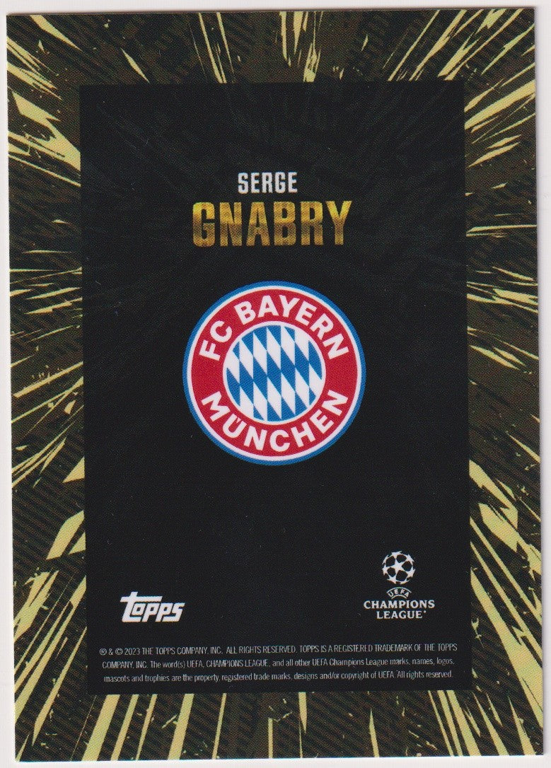 Topps Gold 2023-24 Serge Gnabry FC Bayern München Champions League Parallel – Bild 2