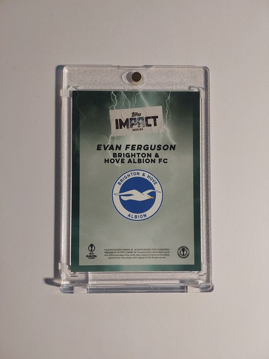 Topps Impact 2023-24 Evan Ferguson Brighton & Hove Albion Parallel 1/10 Rare Hit – Bild 2