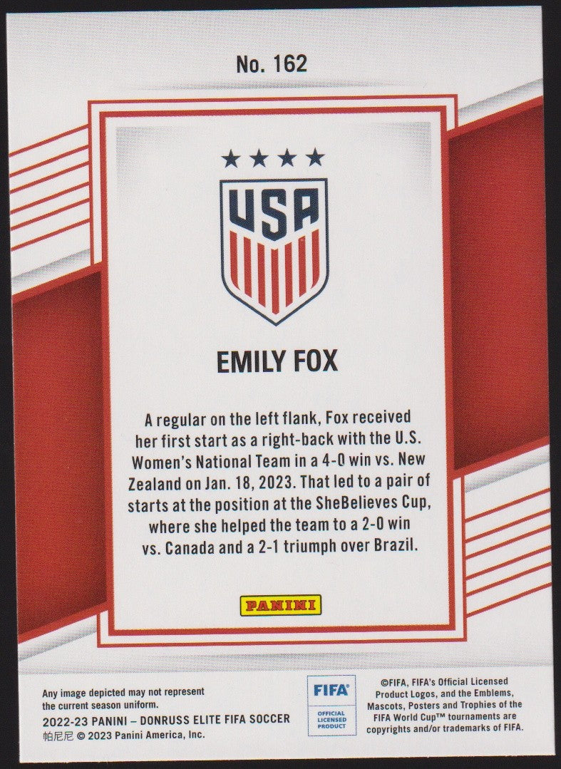 Panini 2022-23 - Donruss Emily Fox United States Women's National Team Parallel – Bild 2