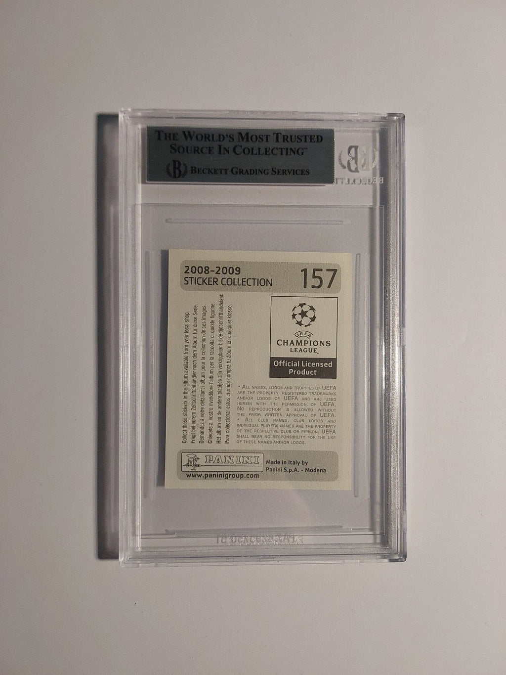 Panini Champions League 2008-09 Bastian Schweinsteiger Bayern München BGS 8.5 – Bild 2