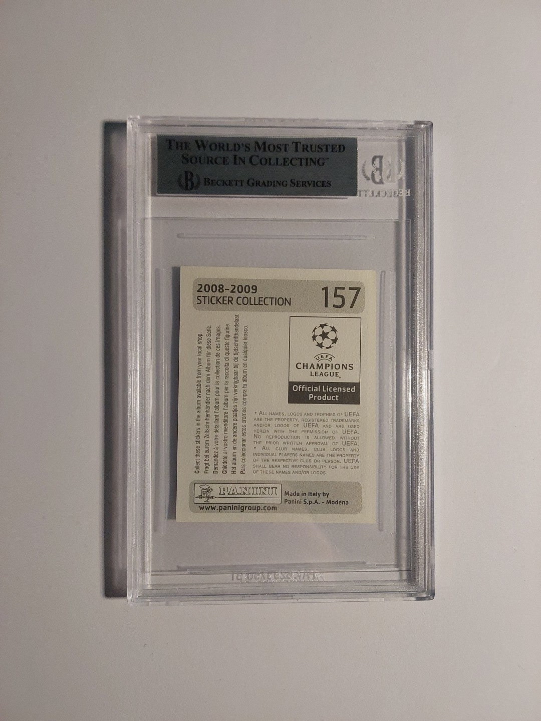 Panini Champions League 2008-09 Bastian Schweinsteiger Bayern München BGS 8.5 – Bild 2