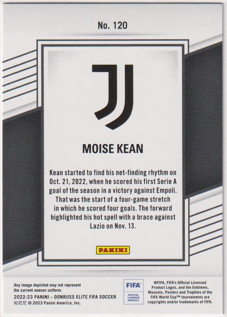 Panini Donruss Elite FIFA Soccer 2022-23 Moise Kean Juventus 2022-23 Parallel – Bild 2