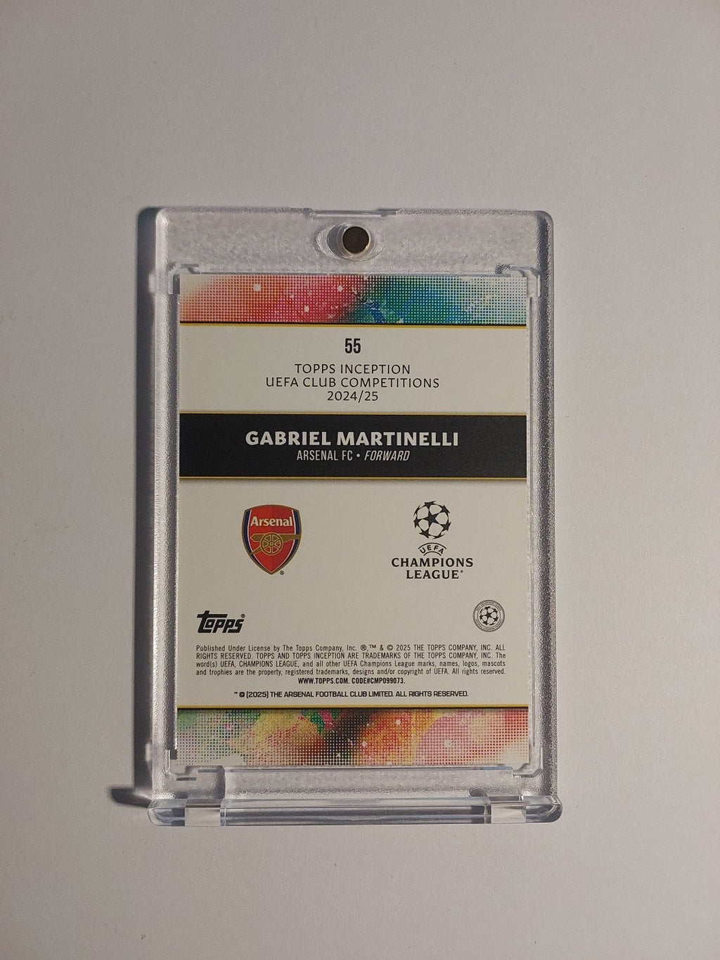 Topps Inception 2025-26 Gabriel Martinelli Arsenal Parallel 109/199 Ultra Rare – Bild 2