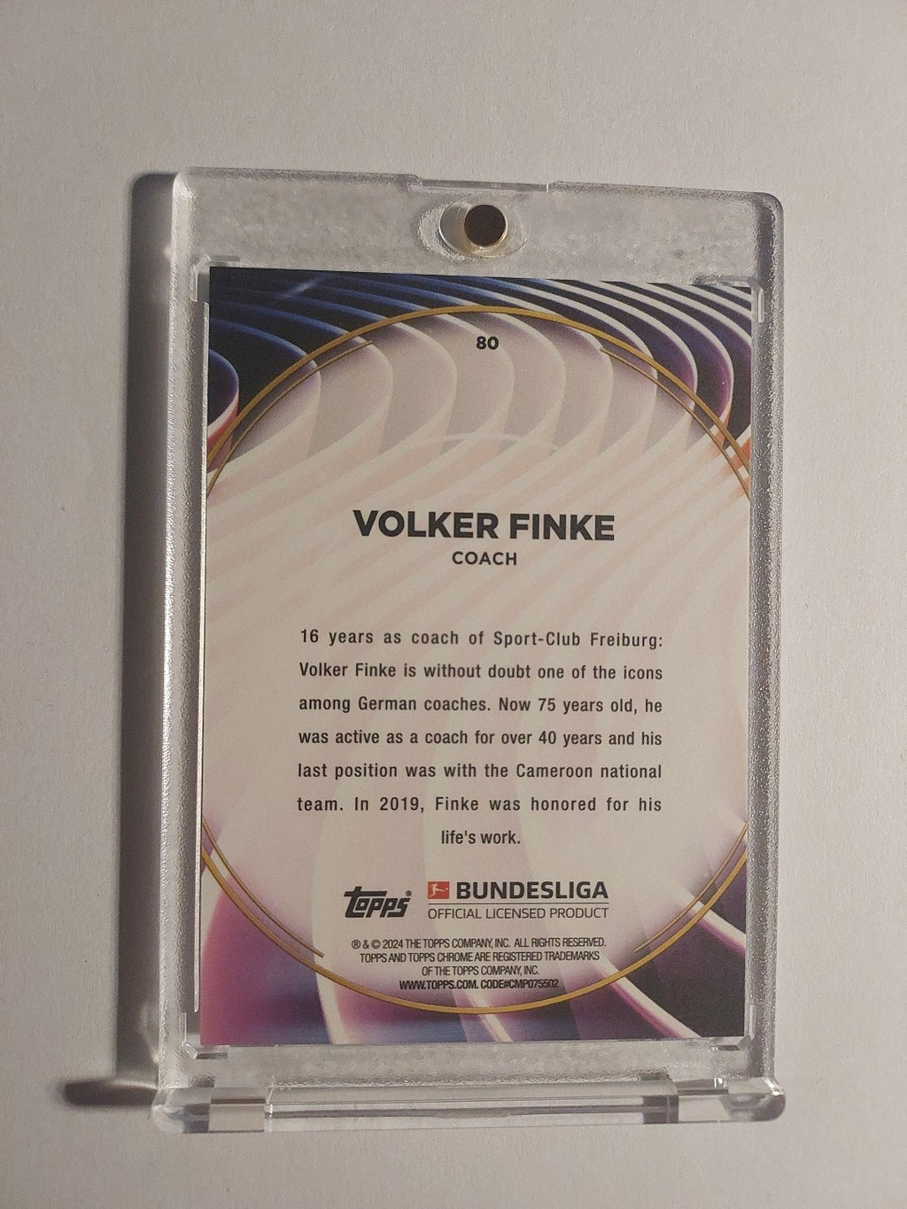 Topps 60 Jahre Bundesliga 2023-24 Volker Finke Freiburg Parallel Rare Hit – Bild 2