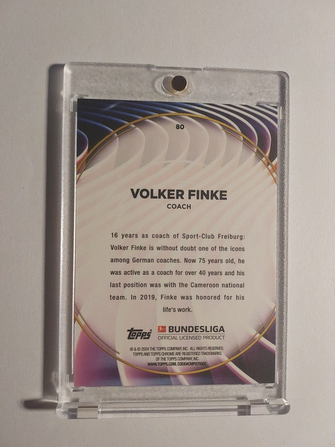 Topps 60 Jahre Bundesliga 2023-24 Volker Finke Freiburg Parallel Rare Hit – Bild 2