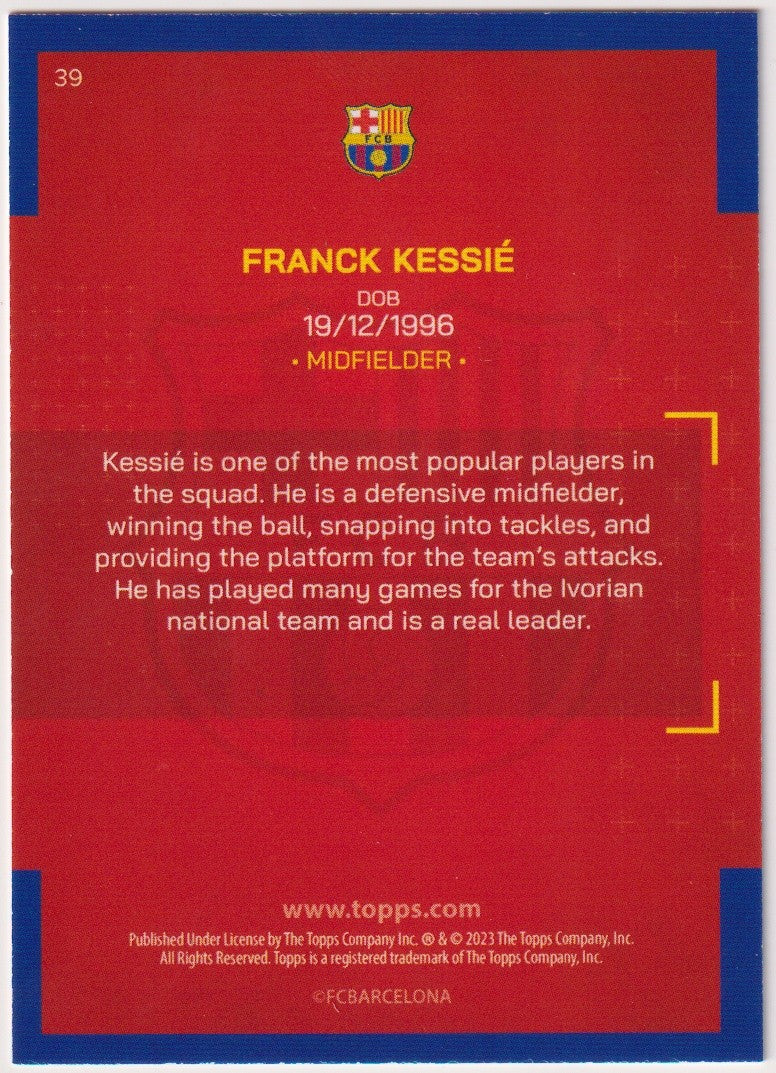 Topps 2022-23 Franck Kessié FC Barcelona Parallel Rare – Bild 2