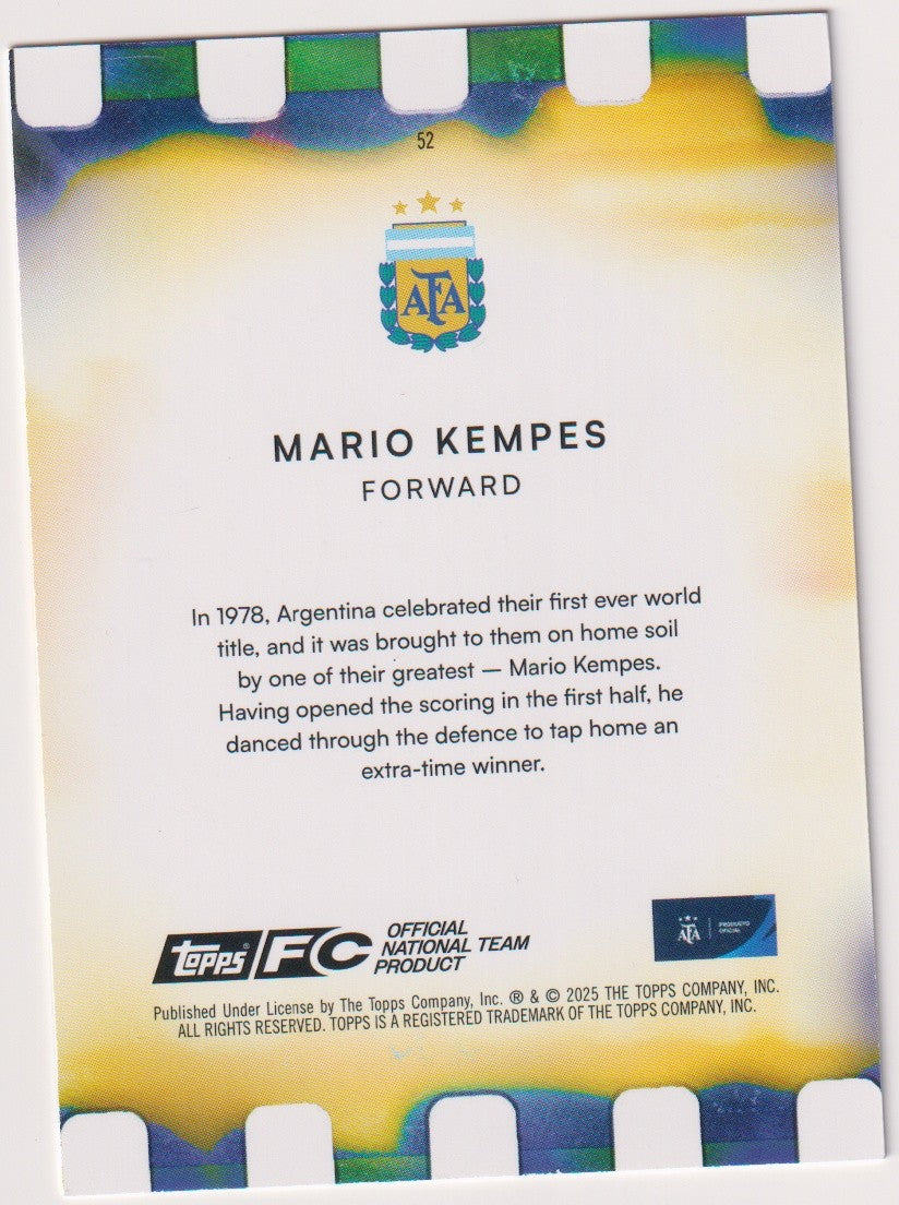 Topps 2024-25 Mario Kempes Argentinien Focus Argentina Parallel Rare – Bild 2