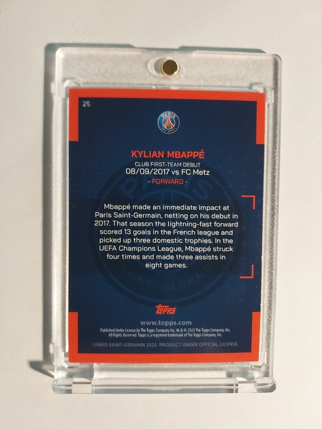 Topps Paris Saint-Germain Team Set 2022-23 Kylian Mbappé Parallel Insert Rare – Bild 2