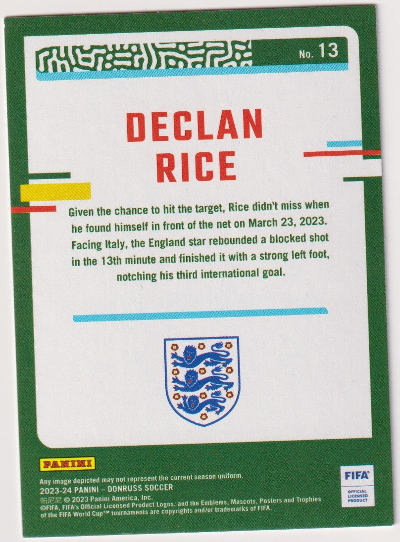 Panini 2023-24 Panini - DonRuss Soccer 2023-24 Declan Rice England Parallel Rare – Bild 2
