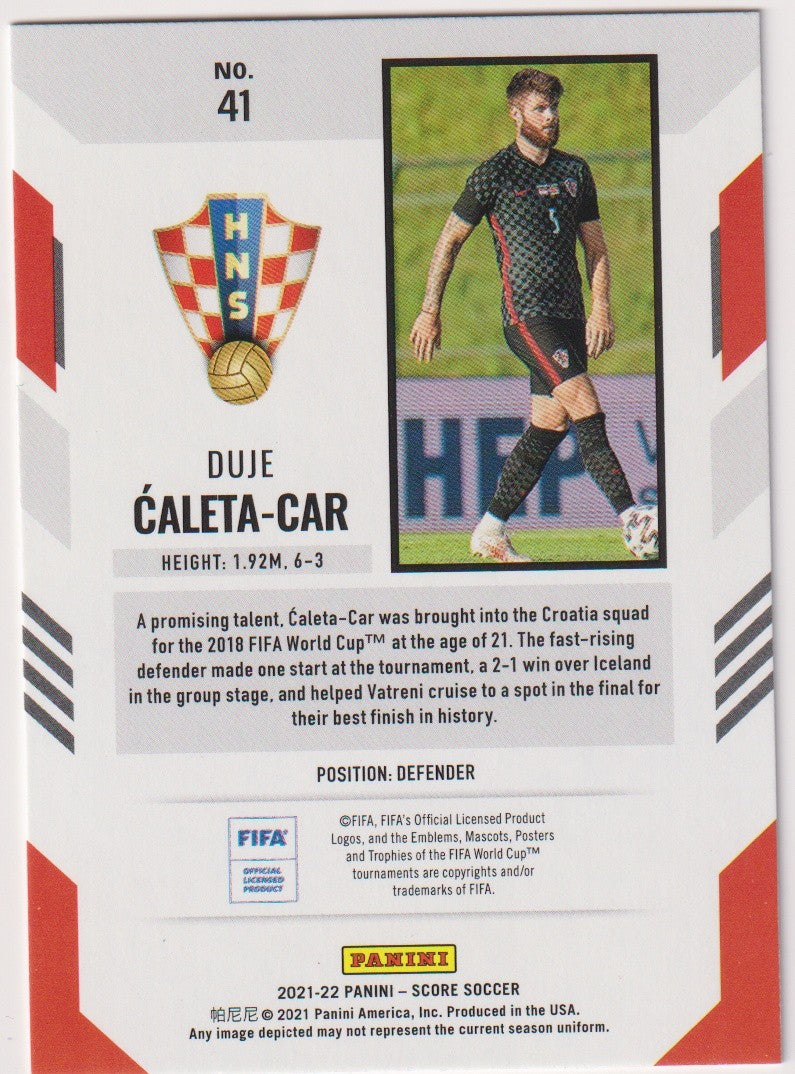 Panini 2021-22 Panini - Score Soccer 2021-22 Duje Čaleta-Car Croatia Parallel – Bild 2
