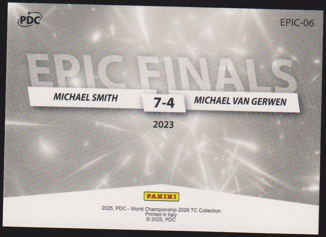 Panini PDC World Michael Smith & Michael van Gerwen Refractor Parallel – Bild 2
