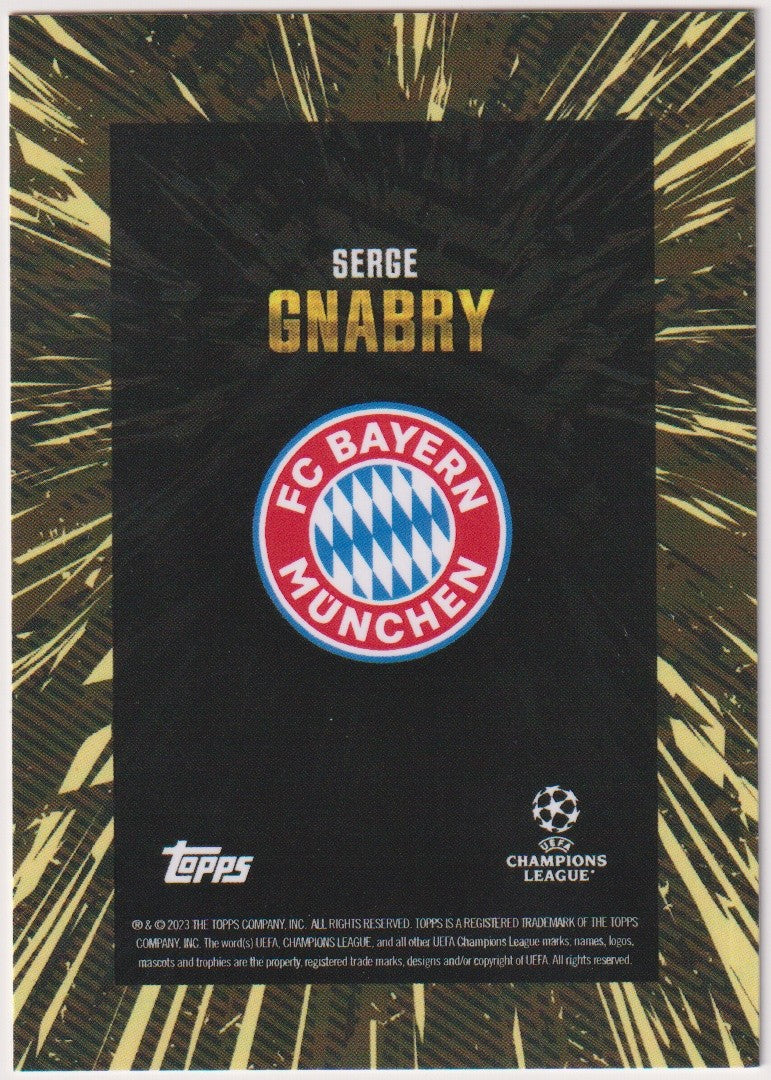Topps Champions League Gold Serge Gnabry FC Bayern München Gold Parallel Rare – Bild 2