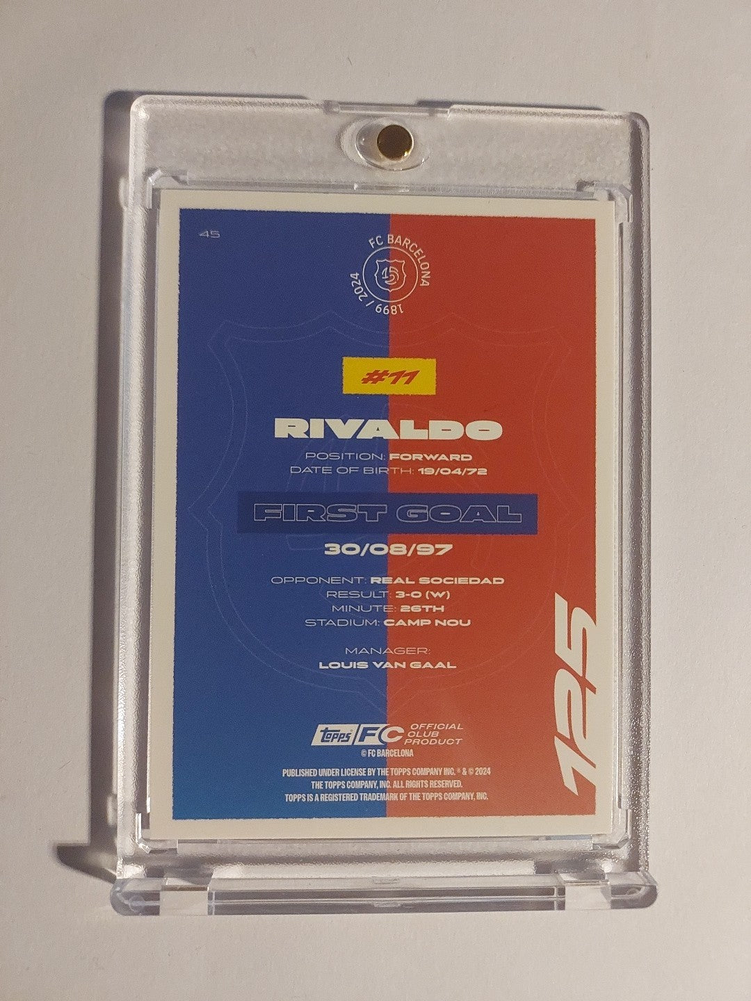 Topps Barcelona Team Set 2024-25 Rivaldo Limited Edition Parallel – Bild 2