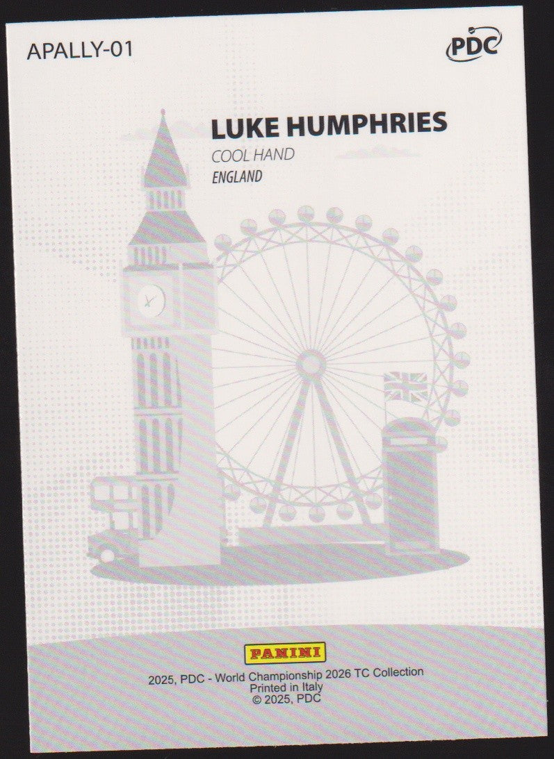 Panini PDC World Championship 2026 Luke Humphries "ALLYPALLY" Refractor Parallel – Bild 2